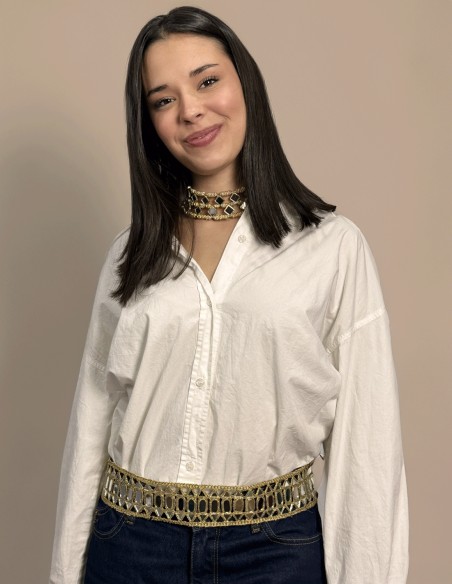 Ceinture large avec miroirs réglables