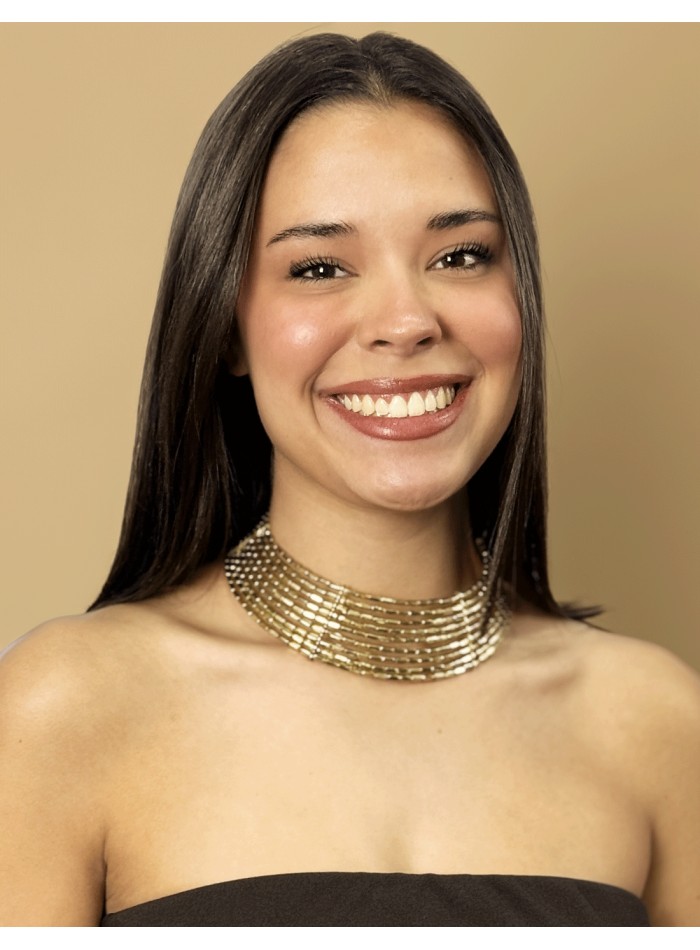 Choker ancho de pedrería dorada regalo