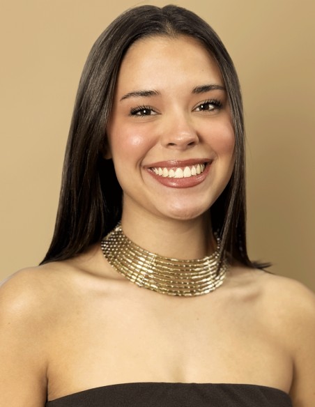 Choker ancho de pedrería dorada regalo