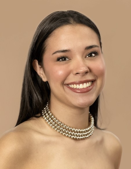 Gold Choker with 3 rows of beads