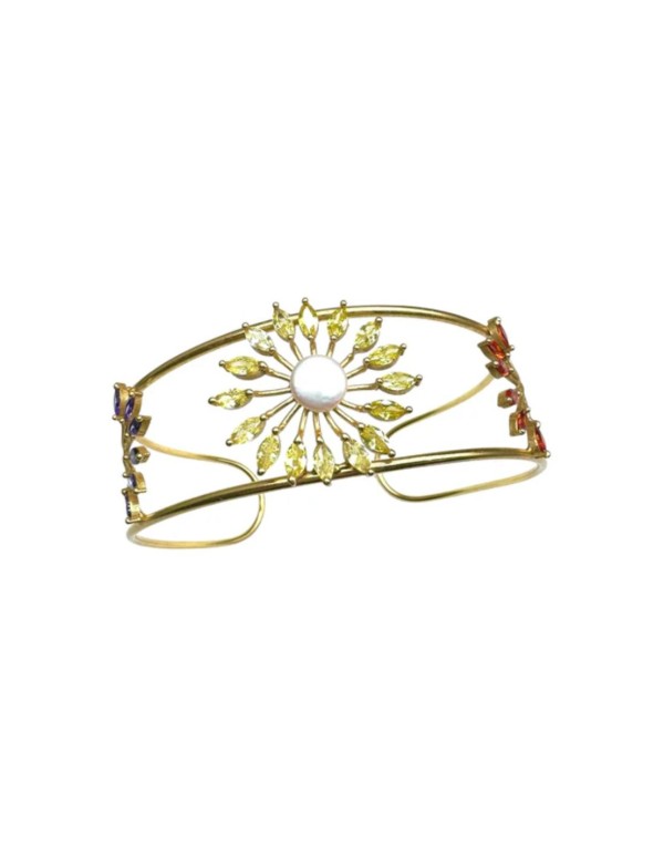 Choker ajustable con detalles de estrellas con circonitas