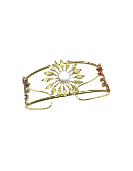 Choker ajustable con detalles de estrellas con circonitas