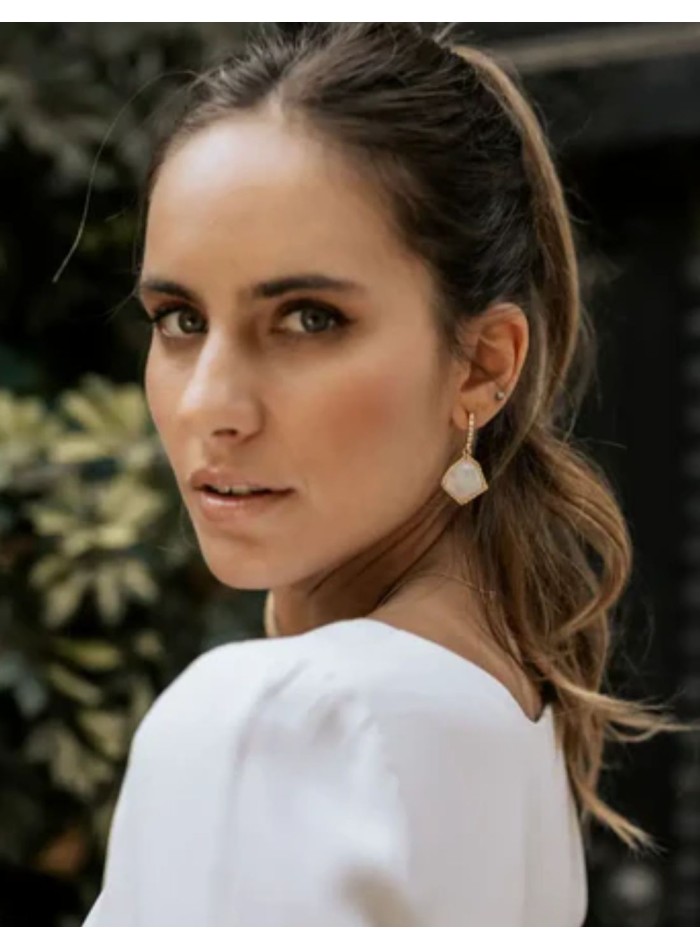 Boucles d'oreilles avec pierre centrale...