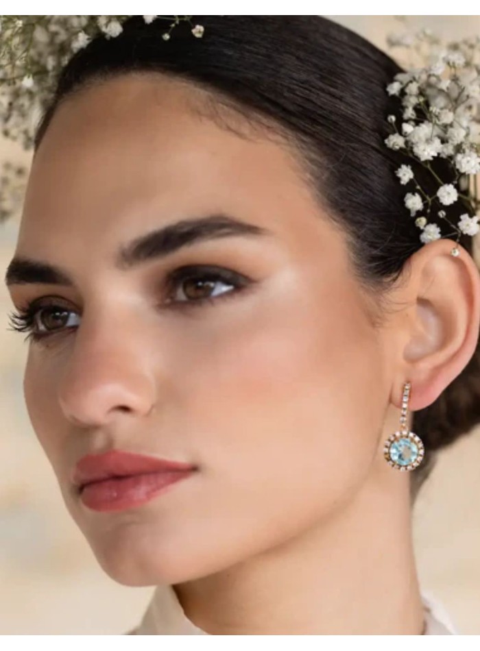 Boucles d'oreilles avec pierre centrale...