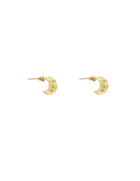 Small earrings with alternating zirconia details