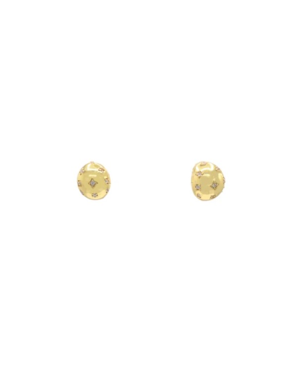Petites boucles d'oreilles avec détails en zircone alternée 2
