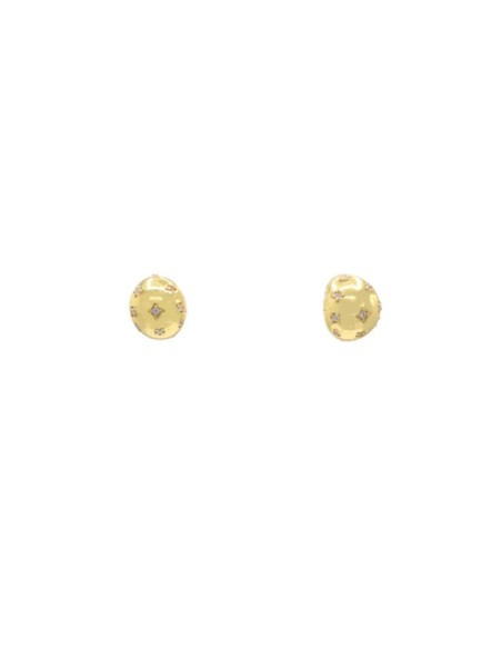 Petites boucles d'oreilles avec détails en zircone alternée