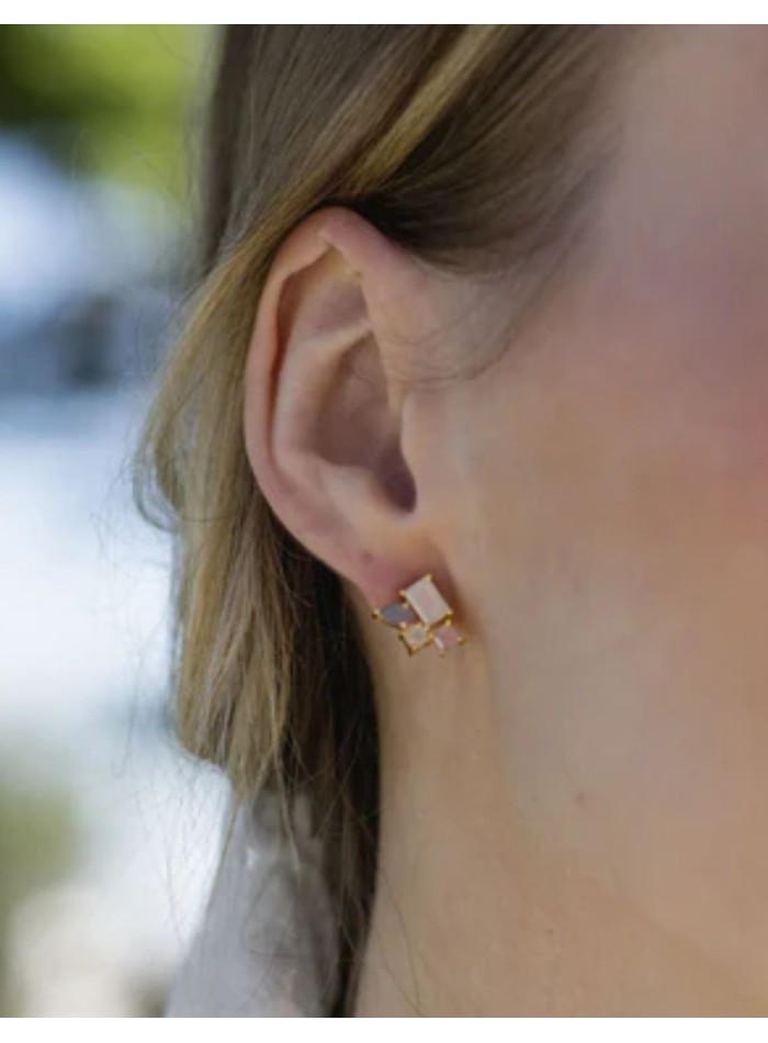 Petites boucles d'oreilles en forme géométrique