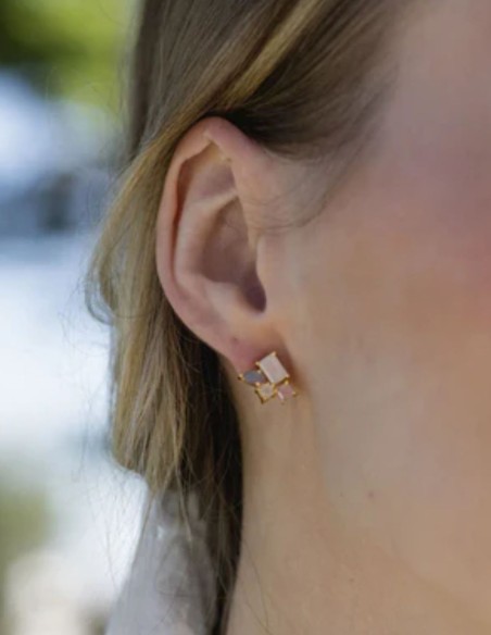 Petites boucles d'oreilles en forme géométrique