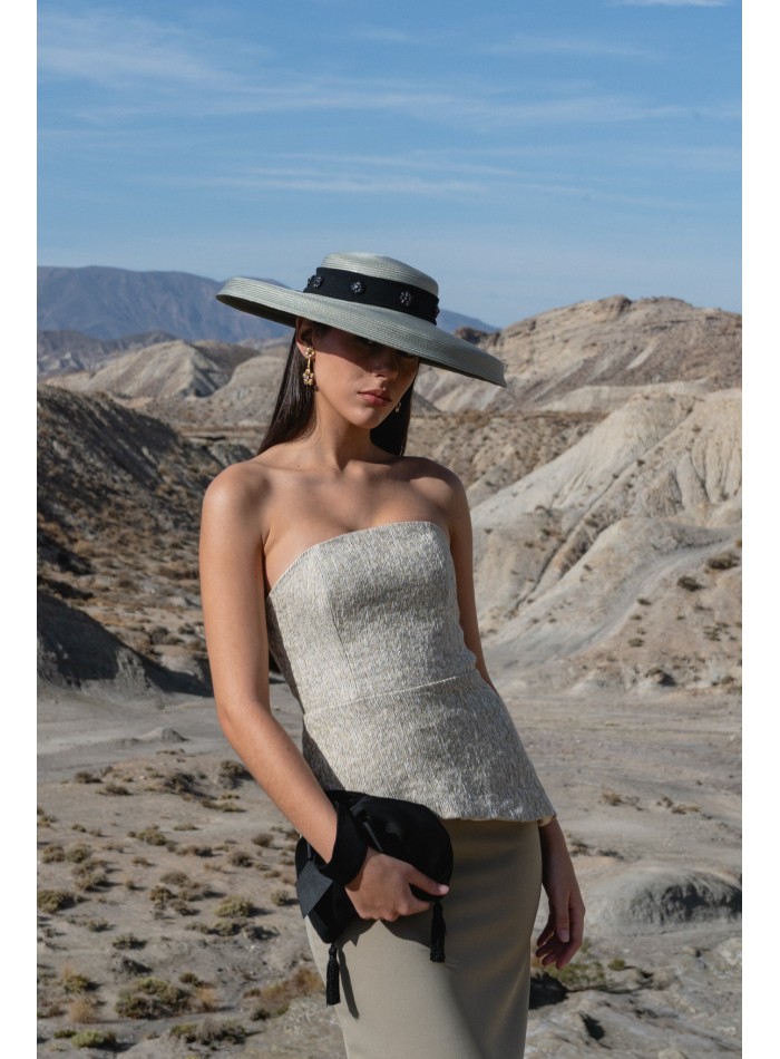 Conjunto top asimétrico palabra de honor y...