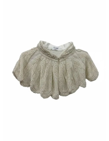 Cuello joya blanco con perlas y diseño estructurado para regalo