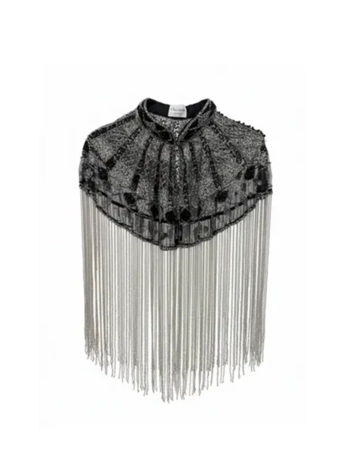 Cape ornée de bijoux avec broderie de...