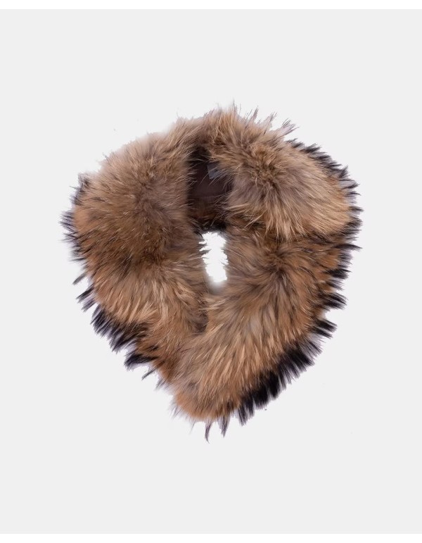 Étole en cuir naturel marron 2