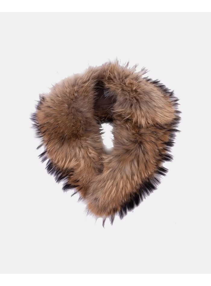 Brown natural leather stole