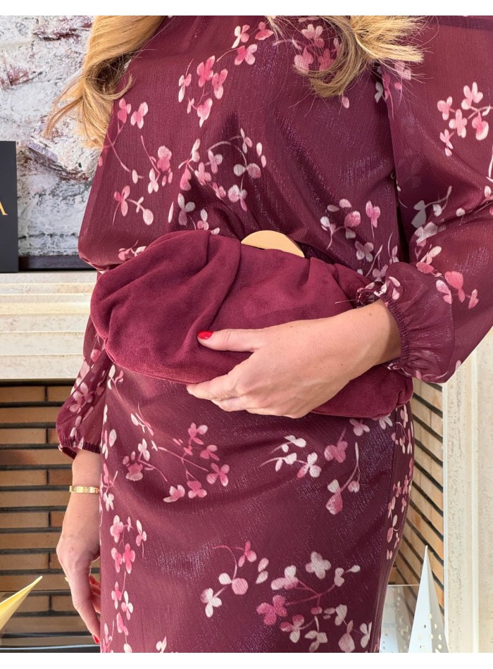 Suede party handbag for guests