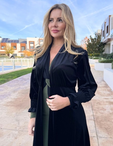 Kimono d'invité en velours noir