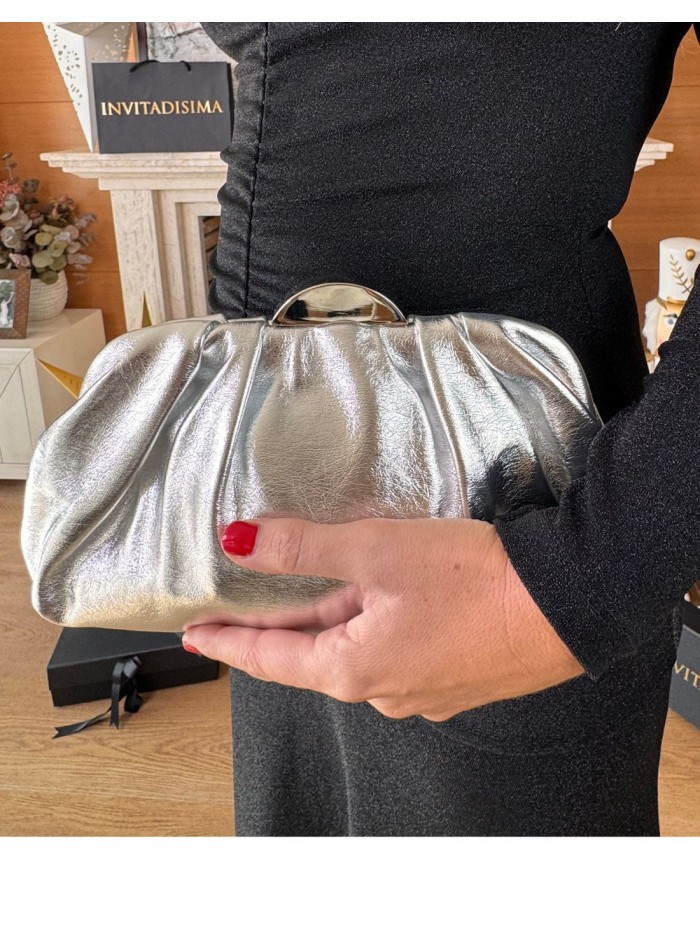 Sac à main pour invités en argent métallisé