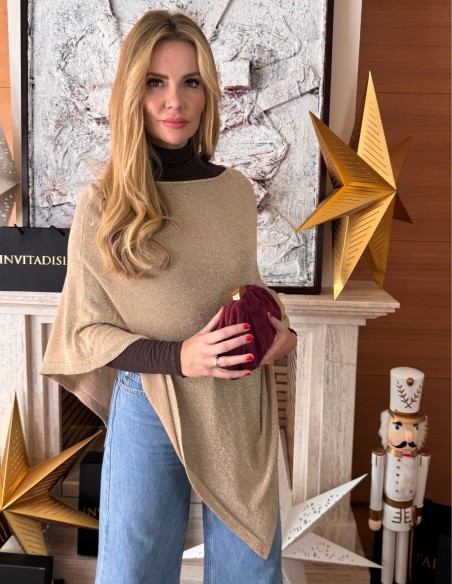 Poncho doré avec paillettes