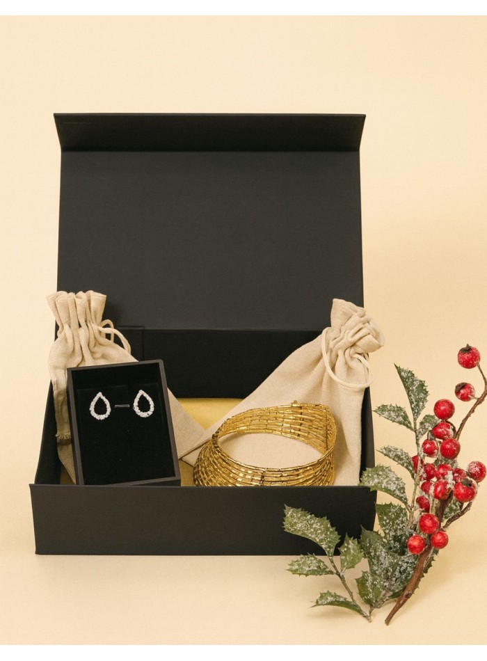 Caja de regalo 01. Choker + pendientes para navidad