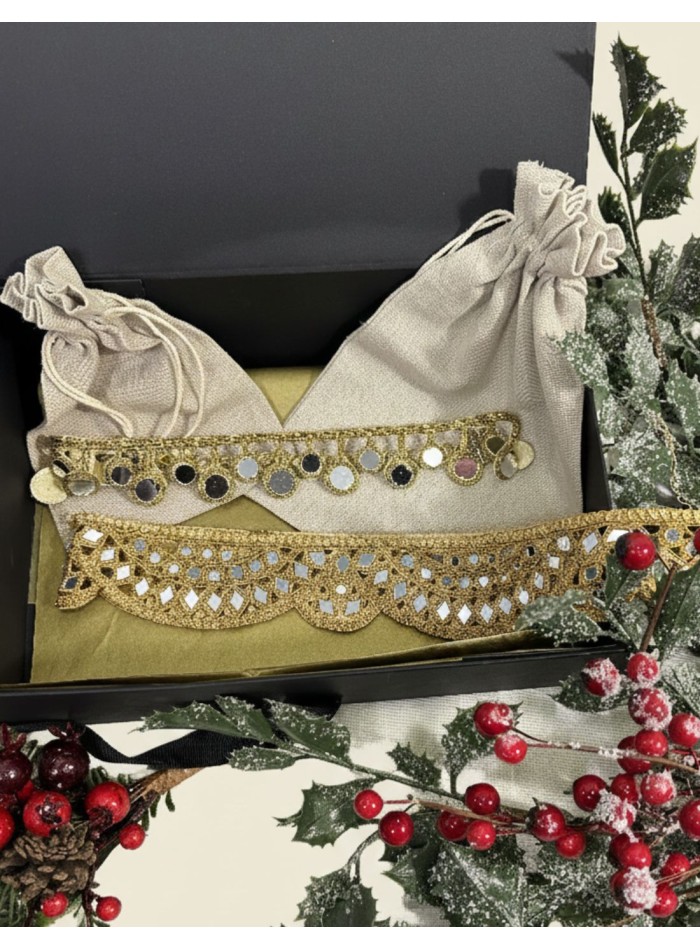 Boîte cadeau 03. Tour de cou + ceinture