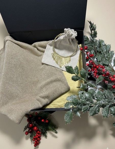 Gift box 09. Glitter poncho + choker