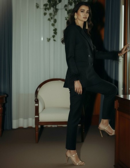 Structured long pants with pockets