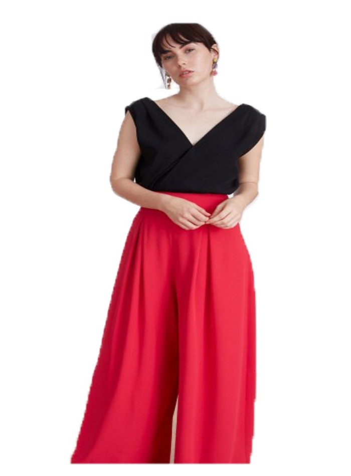 Pantalones Palazzo Millie en tono rosa Fucsia diseñados por Lauren Lynn London.