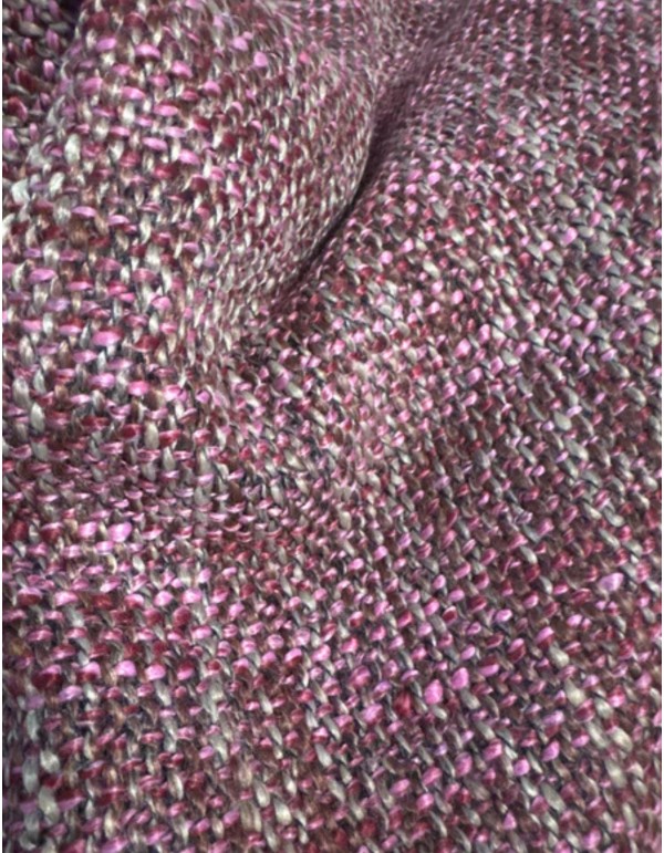 Tweed midi dress with Bardot neckline and flared skirt