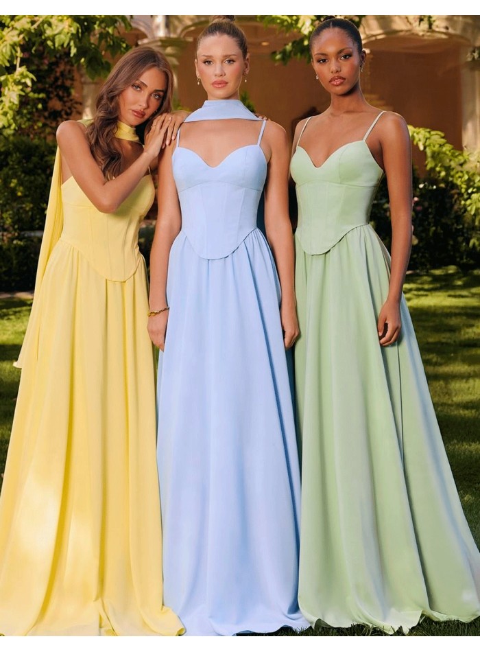 Robe de soirée longue avec corsage et jupe ample