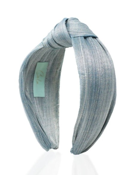 Knotted headband plain with silk sinamay