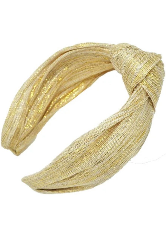 Knotted headband plain with silk sinamay