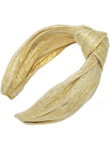 Knotted headband plain with silk sinamay