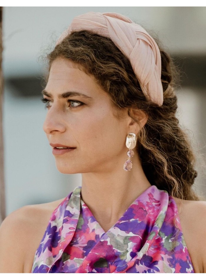 Sinamay silk braided headband for guests