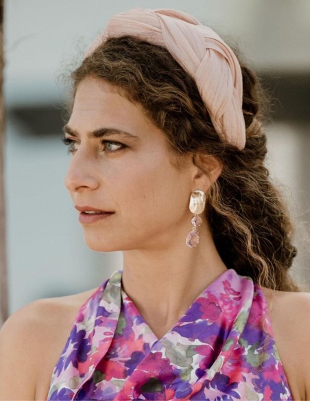 Bandeau d'invité tressé en soie Sinamay