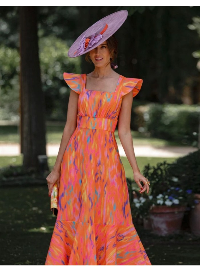 Pamela invitée en sinamay mauve avec détails...