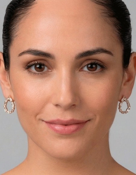 Teardrop-shaped earrings with crystals