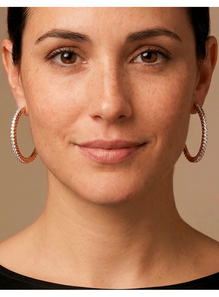 Boucles d'oreilles en cristal naturel plaqué or...