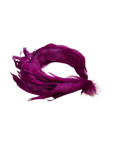 Bandeau de plumes magenta pour les invités