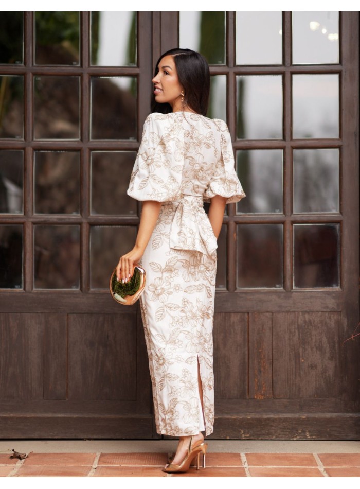 Ensemble deux pièces beige pour invités avec...