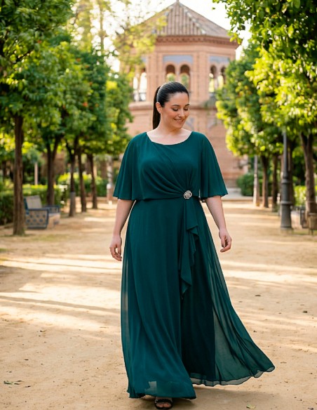 vestido verde talla grande