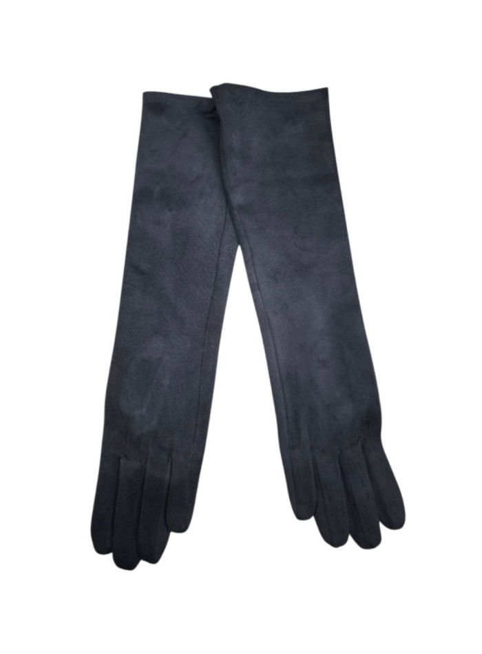 Grey suede gloves for guests