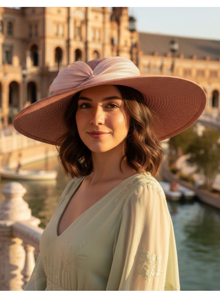 Classic guest pamela with sinamay knot in...