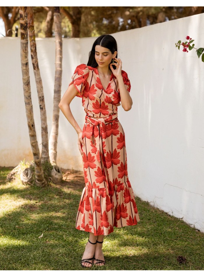 Conjunto dos piezas confeccionado en lino con...