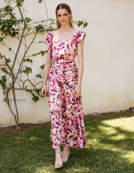 Vestido invitada de boda JANE Flores