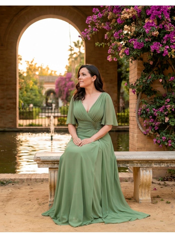 vestido largo de fiesta para mujeres gorditas