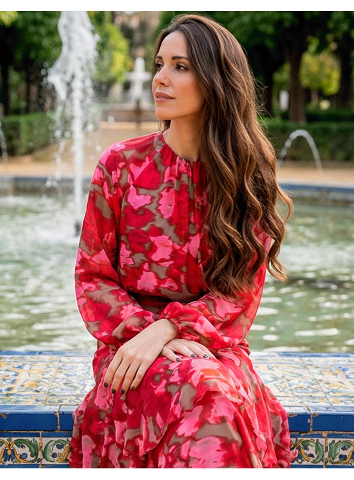 Ensemble imprimé jupe midi