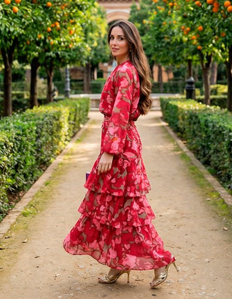 conjunto de invitada estampado barato