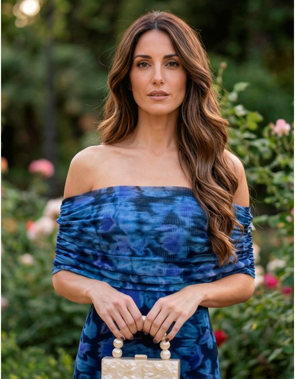 Vestido Largo para invitada boda azul 2