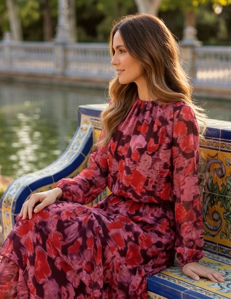 conjunto de invitada estampado low cost