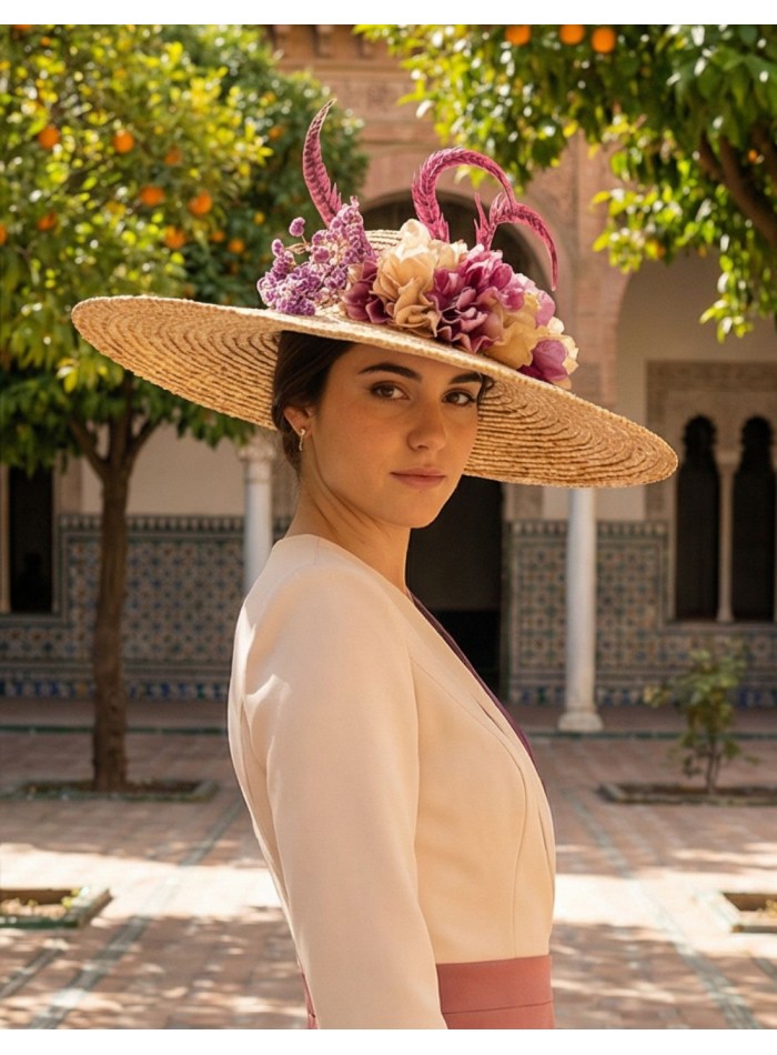 Pamela en raphia de bougainvilliers avec...